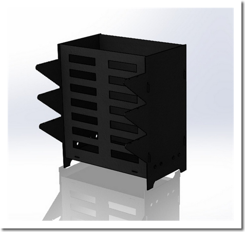 Мангал-печка вертикальный