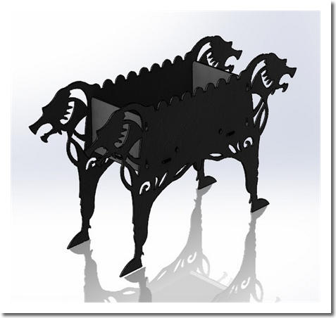 Мангал разборный "Волк"